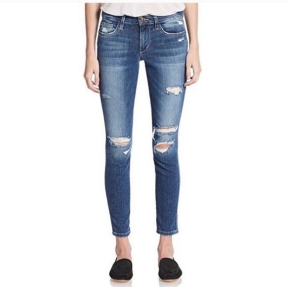 Joe's Jeans The Skinny Rolled Distressed Keagan Ankle Cut - Picture 1 of 13